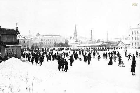 Beluševo klizalište na Marulićevom trgu Zagreb oko 1878. godine
